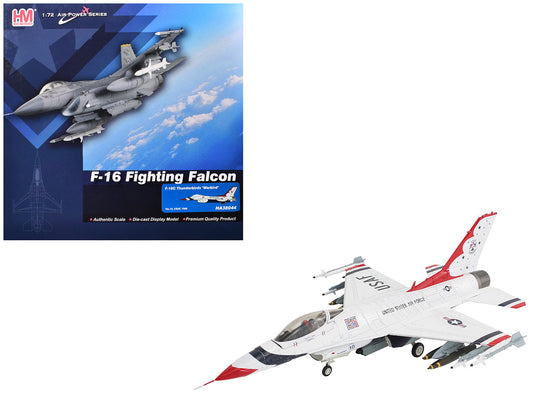 Lockheed F-16C Fighting Falcon Fighter Aircraft "No.10 Thunderbirds Warbird" United States Air Force "Air Power Series" 1/72 Diecast Model