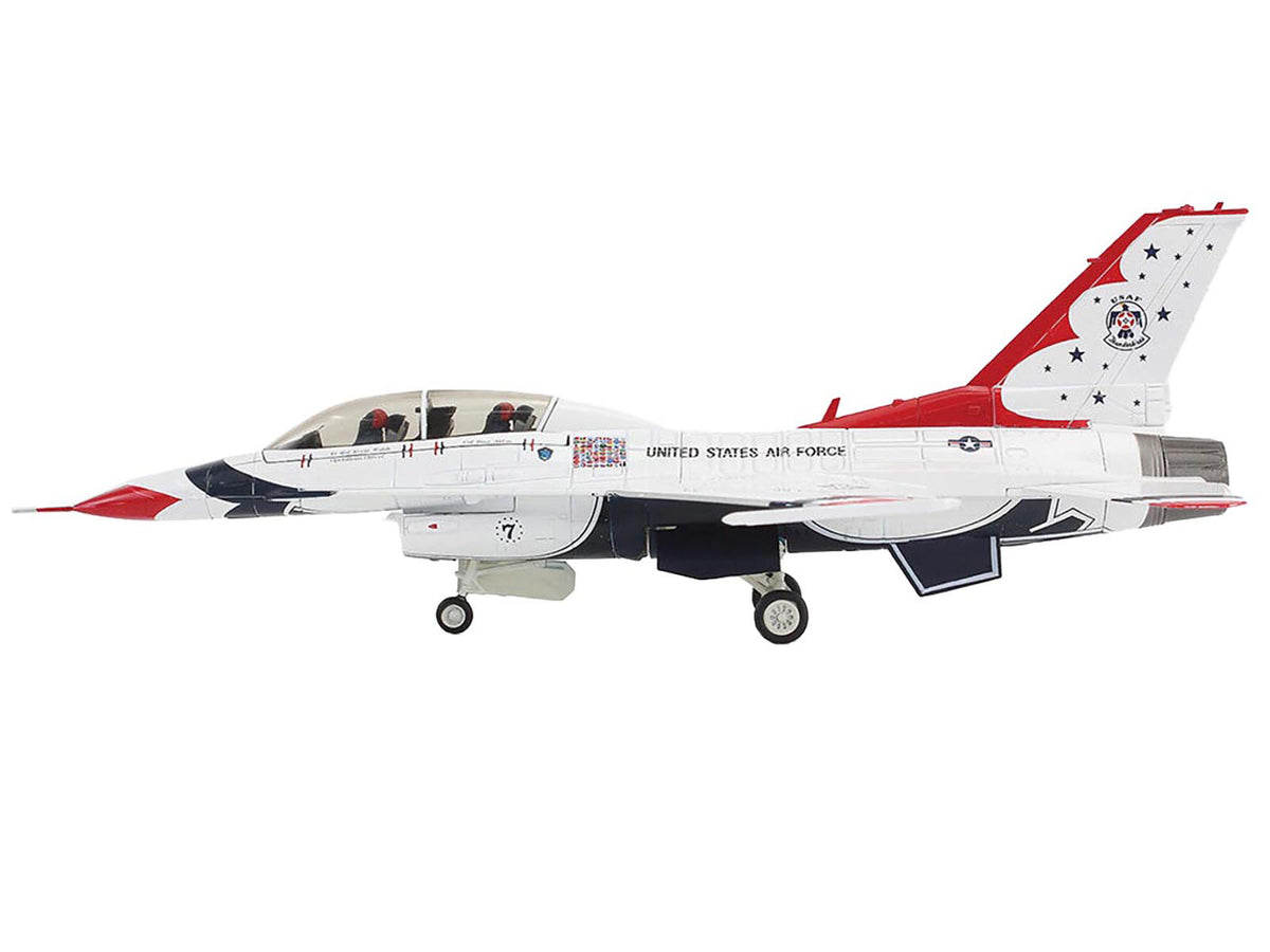 Lockheed F-16D Fighting Falcon Fighter Aircraft "No.7 Thunderbirds Nellis Air Force Base" (2017) United States Air Force "Air Power Series" 1/72 Diecast Model