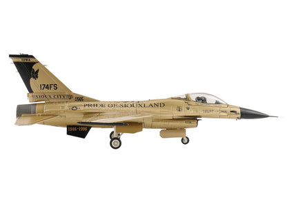 Lockheed F-16A Fighting Falcon Fighter Aircraft "85-1565 Golden Bat Viper 185 ARW Iowa ANG Squadron 50th Anniversary" (2022) United States Air Force "Air Power Series" 1/72 Diecast Model