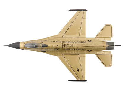 Lockheed F-16A Fighting Falcon Fighter Aircraft "85-1565 Golden Bat Viper 185 ARW Iowa ANG Squadron 50th Anniversary" (2022) United States Air Force "Air Power Series" 1/72 Diecast Model
