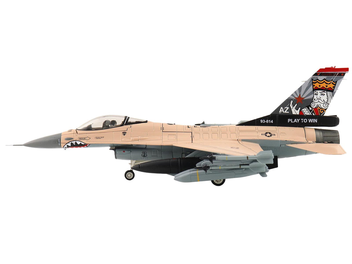 Lockheed F-16V Fighting Falcon Fighter Aircraft "93-0814 Play to Win 21st Sqn. Luke AFB" (2025) United States Air Force "Air Power Series" 1/72 Diecast Model