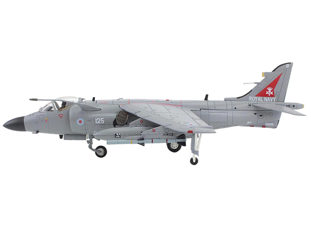 British Aerospace Sea Harrier FA.2 Aircraft with Sea Eagle Missiles "ZH804 Fairford" (2002) British Royal Navy "Air Power Series" 1/72 Diecast Model