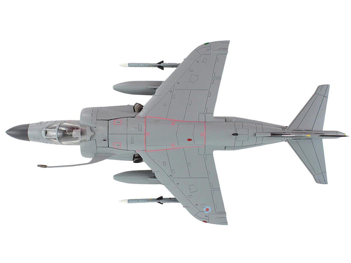 British Aerospace Sea Harrier FA.2 Aircraft with Sea Eagle Missiles "ZH804 Fairford" (2002) British Royal Navy "Air Power Series" 1/72 Diecast Model