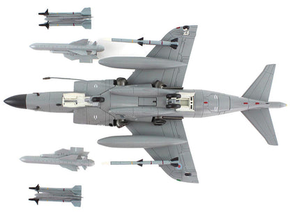 British Aerospace Sea Harrier FA.2 Aircraft with Sea Eagle Missiles "ZH804 Fairford" (2002) British Royal Navy "Air Power Series" 1/72 Diecast Model