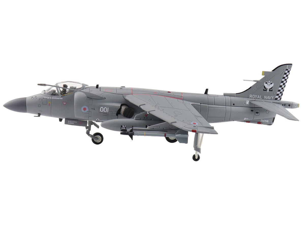 British Aerospace Sea Harrier FA.2 Aircraft with Sea Eagle Missiles "ZH796" (2018) British Royal Navy "Air Power Series" 1/72 Diecast Model