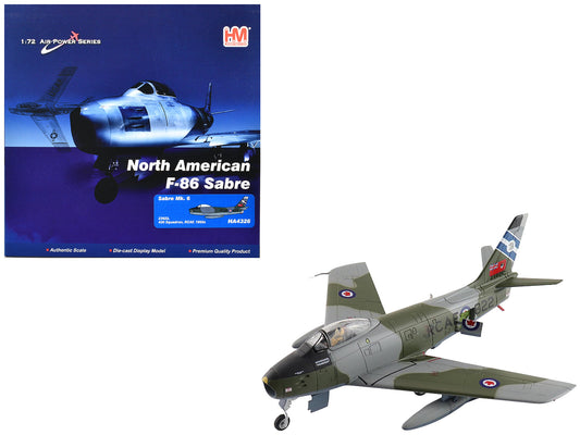Canadair Sabre Mk.6 Fighter Aircraft "23622 430 Squadron" (1950s) Royal Canadian Air Force "Air Power Series" 1/72 Diecast Model