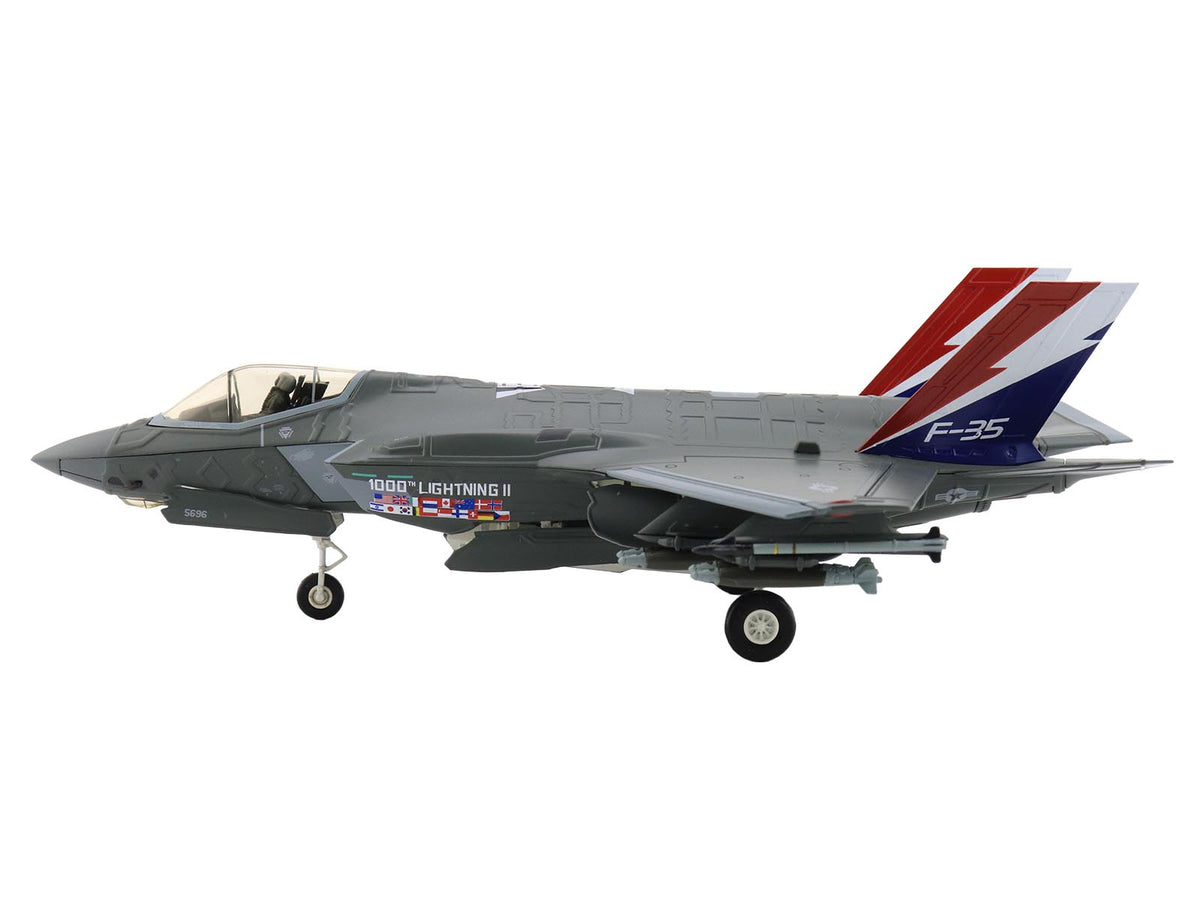 Lockheed Martin F-35A Lightning II Aircraft "22-5696 1000th Lightning II 176th FS Wisconsin ANG" (2004) United States Air Force "Air Power Series" 1/72 Diecast Model