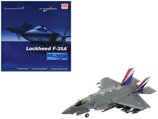 Lockheed Martin F-35A Lightning II Aircraft "22-5696 1000th Lightning II 176th FS Wisconsin ANG" (2004) United States Air Force "Air Power Series" 1/72 Diecast Model