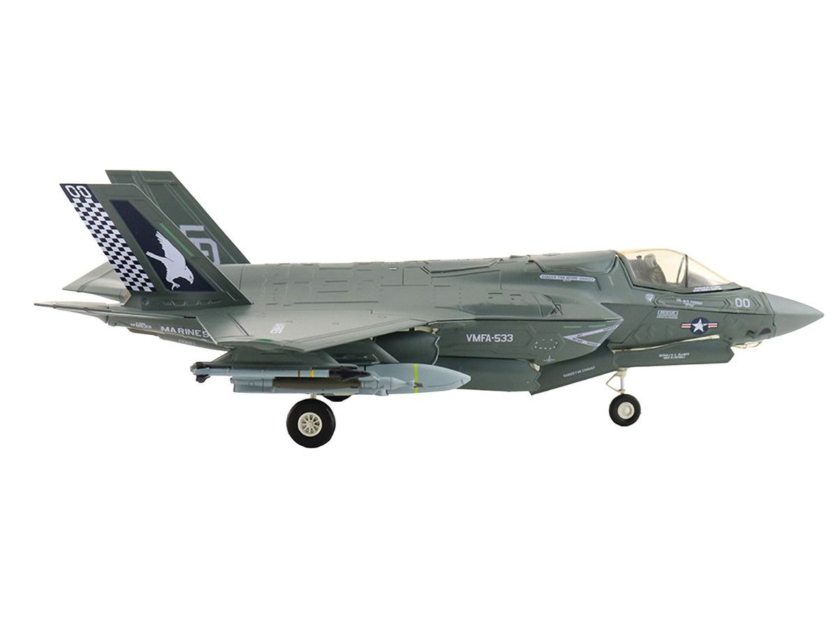 Lockheed Martin F-35B Lightning II Aircraft (Beast Mode) "170533 VMFA-533 Hawks" (2025) United States Marine Corps "Air Power Series" 1/72 Diecast Model