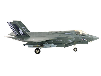 Lockheed Martin F-35B Lightning II Aircraft (Beast Mode) "170533 VMFA-533 Hawks" (2025) United States Marine Corps "Air Power Series" 1/72 Diecast Model