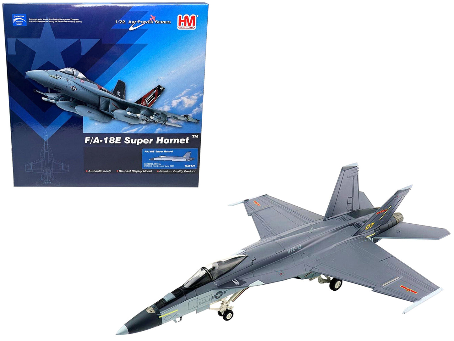 Boeing F/A-18E Super Hornet Fighter Aircraft "VFC-12 US NAVY NAS Oceana" (June 2021) "Air Power Series" 1/72 Diecast Model