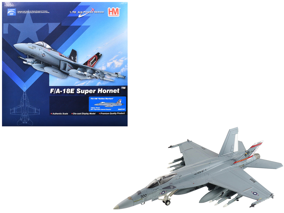 Boeing F/A-18E Super Hornet Fighter Aircraft "168910 Golden Warriors VFA-87 Operation Inherent Resolve" (2017) United States Navy "Air Power Series" 1/72 Diecast Model