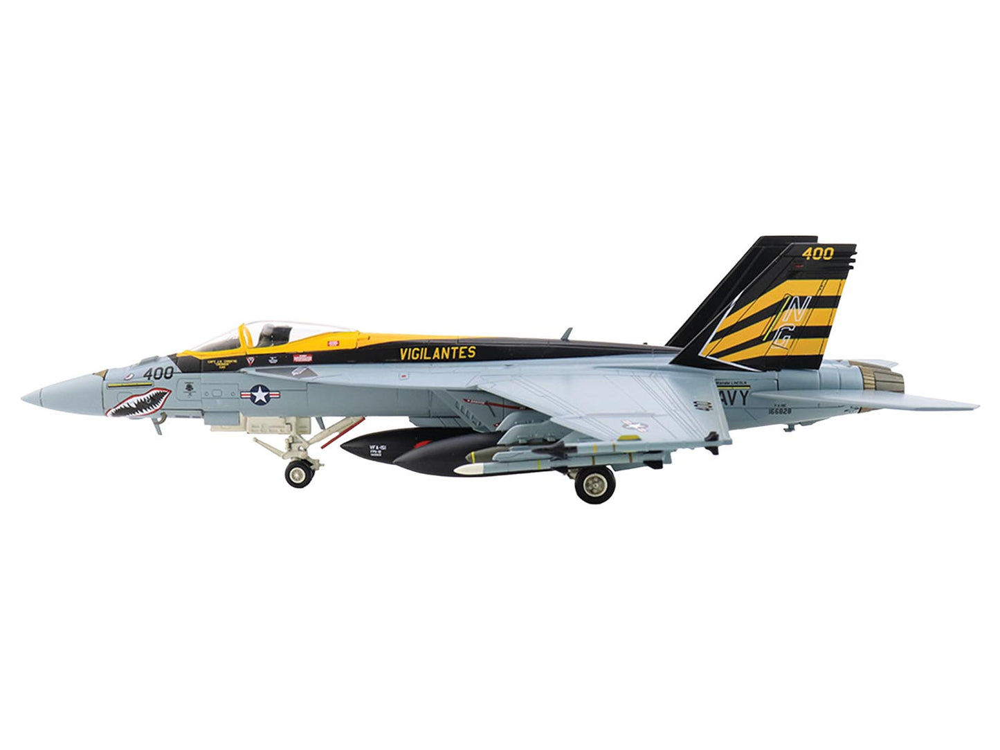 Boeing F/A-18E Super Hornet Fighter Aircraft "166828 VFA-151 Vigilantes USS Lincoln" (2021) United States Navy "Air Power Series" 1/72 Diecast Model