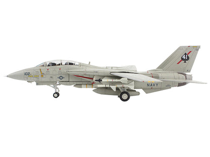 Grumman F-14A Tomcat Fighter Aircraft "Sukhoi Killer VF-41 Black Aces USS Nimitz" (1981) United States Navy "Air Power Series" 1/72 Diecast Model