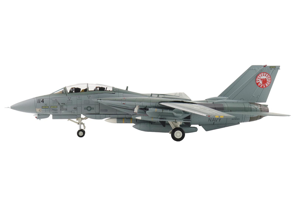 Grumman F-14A Tomcat Fighter Aircraft "VF-1 (with Optional Decals)" United States Navy "Air Power Series" 1/72 Diecast Model