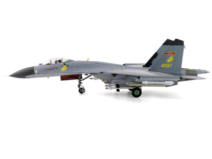 Shenyang J-11A Fighter Aircraft "40547 Golden Helmet" (2014) People's Liberation Army Air Force with 1/8 Scale Golden Helmet "Air Power Series" 1/72 Diecast Model