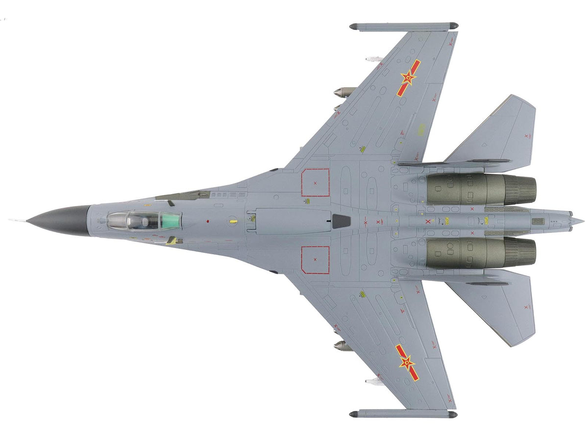 Shenyang J-11A Fighter Aircraft "40547 Golden Helmet" (2014) People's Liberation Army Air Force with 1/8 Scale Golden Helmet "Air Power Series" 1/72 Diecast Model