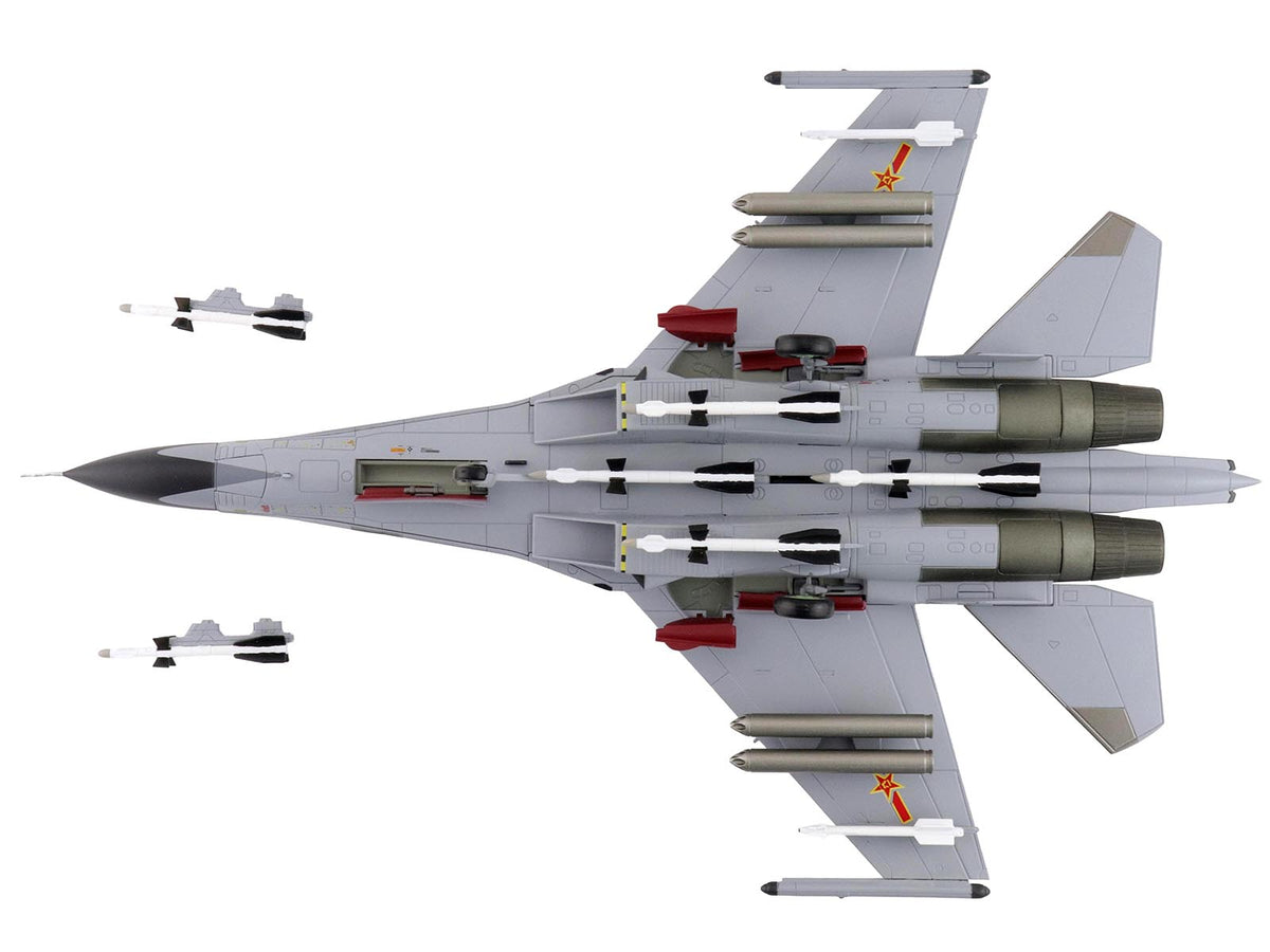 Shenyang J-11A Fighter Aircraft "40547 Golden Helmet" (2014) People's Liberation Army Air Force with 1/8 Scale Golden Helmet "Air Power Series" 1/72 Diecast Model