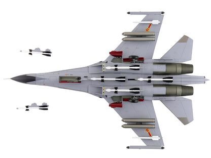 Shenyang J-11A Fighter Aircraft "40547 Golden Helmet" (2014) People's Liberation Army Air Force with 1/8 Scale Golden Helmet "Air Power Series" 1/72 Diecast Model