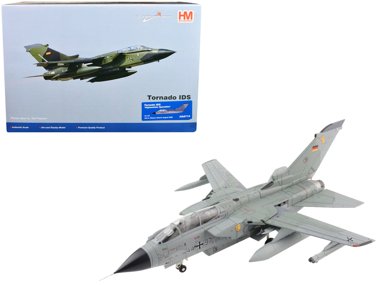 Panavia Tornado IDS Aircraft "Afghanistan Operation" "44+97 AG 51 Mazar-e Sharif" (August 2008) "Air Power Series" 1/72 Diecast Model