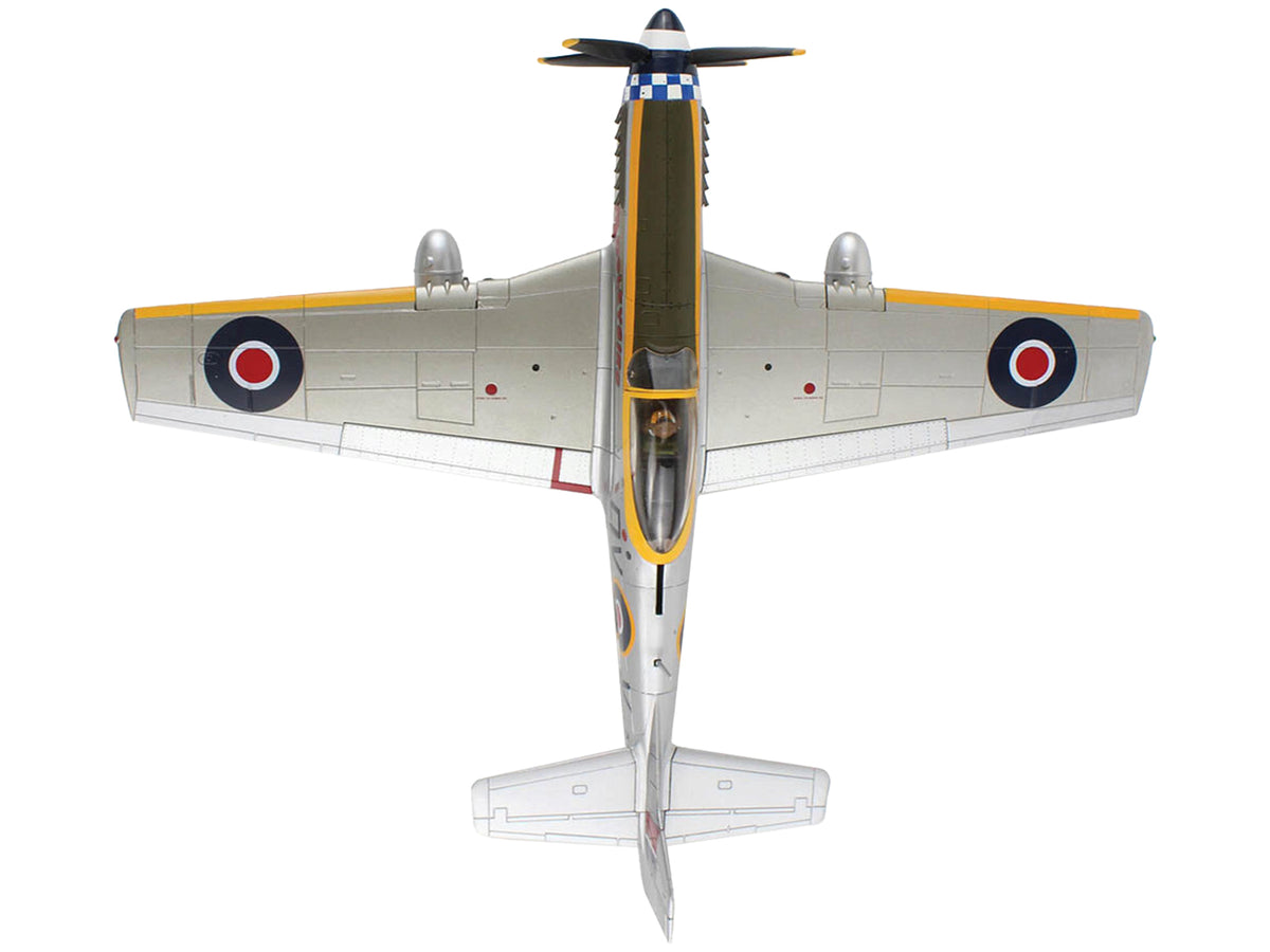 North American Mustang Mk.IV Fighter Aircraft "Flight Lieutenant Arthur S. 'Joe' Doley 19th Squadron" (1945) British Royal Air Force "Air Power Series" 1/48 Diecast Model