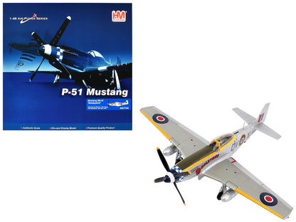 North American Mustang Mk.IV Fighter Aircraft "Flight Lieutenant Arthur S. 'Joe' Doley 19th Squadron" (1945) British Royal Air Force "Air Power Series" 1/48 Diecast Model