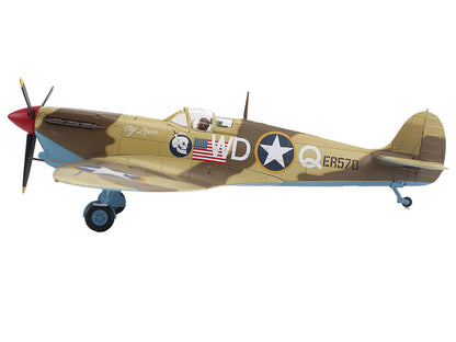 Supermarine Spitfire Mk.Vb Trop Fighter Aircraft "ER570 4th Fighter Squadron 52nd Fighter Group" (1943) Mediterranean Allied Coastal Air Force "Air Power Series" 1/48 Diecast Model