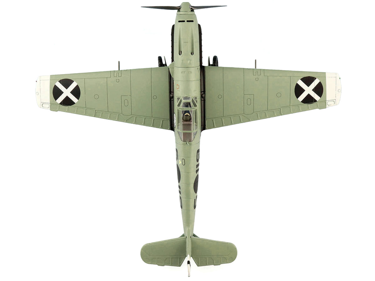 Messerschmitt BF 109E-3 Fighter Aircraft "Hauptmann Siebelt Reents Spanish Civil War" (1939) "Air Power Series" 1/48 Diecast Model