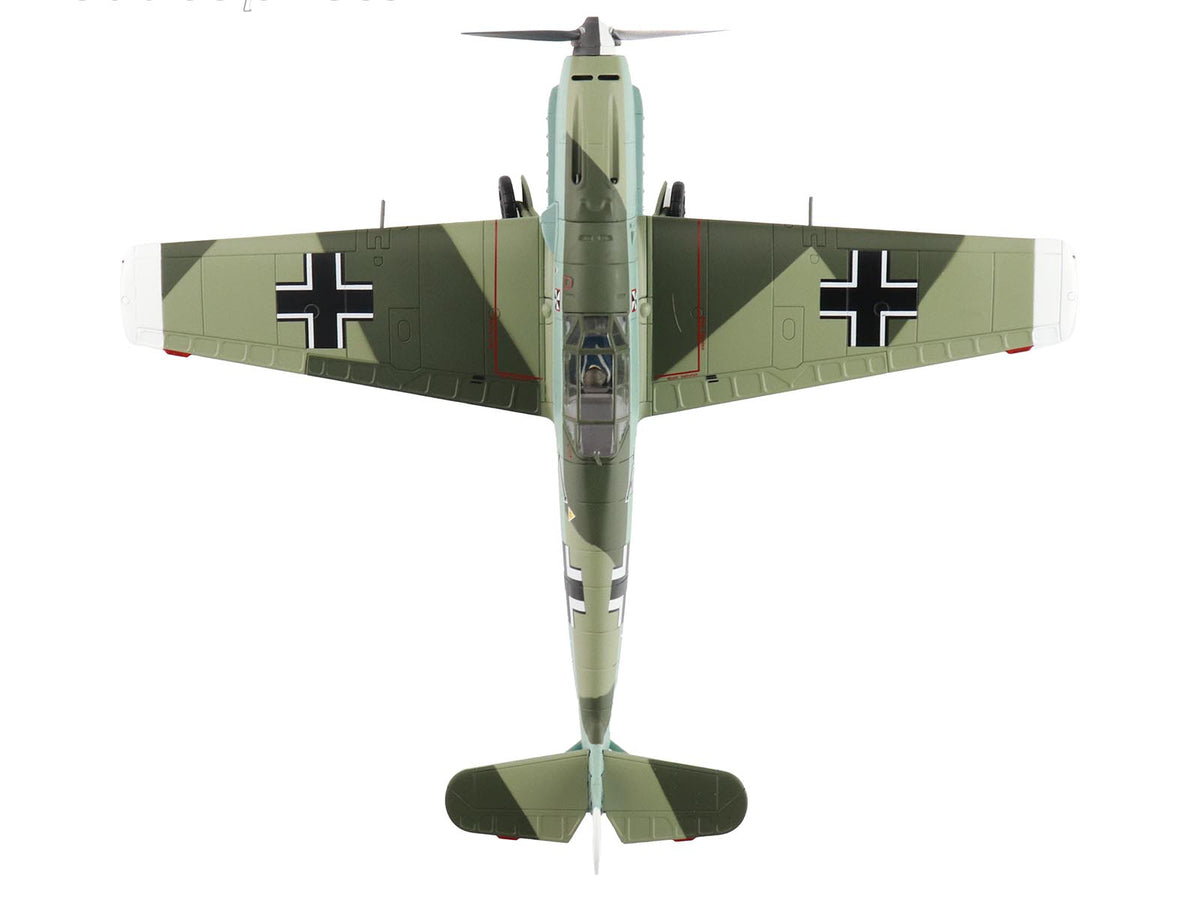 Messerschmitt BF 109E-4 Fighter Aircraft "Franz von Werra II/JG-3" (1940) German Luftwaffe "Air Power Series" 1/48 Diecast Model