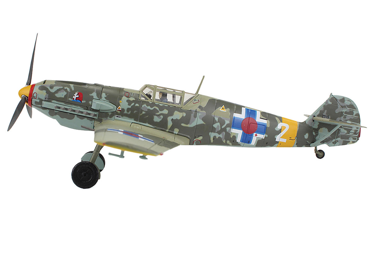 Messerschmitt Bf 109E-3 Fighter Aircraft "White 2 Jan Reznak 13.(slow)/JG 52 Kraznodar USSR" (1943) German Luftwaffe "Air Power Series" 1/48 Diecast Model