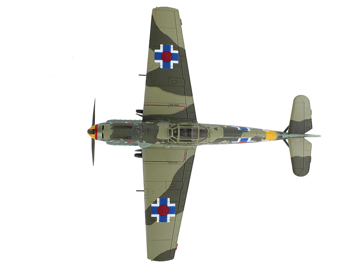Messerschmitt Bf 109E-3 Fighter Aircraft "White 2 Jan Reznak 13.(slow)/JG 52 Kraznodar USSR" (1943) German Luftwaffe "Air Power Series" 1/48 Diecast Model