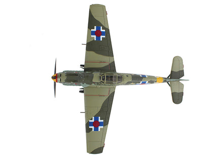 Messerschmitt Bf 109E-3 Fighter Aircraft "White 2 Jan Reznak 13.(slow)/JG 52 Kraznodar USSR" (1943) German Luftwaffe "Air Power Series" 1/48 Diecast Model