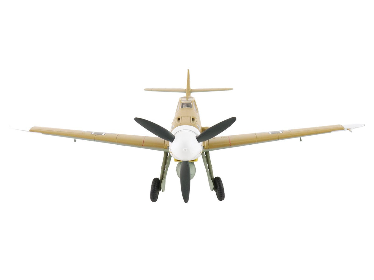 Messerschmitt Bf 109F-4 Fighter Aircraft "Marseille Yellow 14 3./JG27 Egypt" (1942) German Luftwaffe "Air Power Series" 1/48 Diecast Model