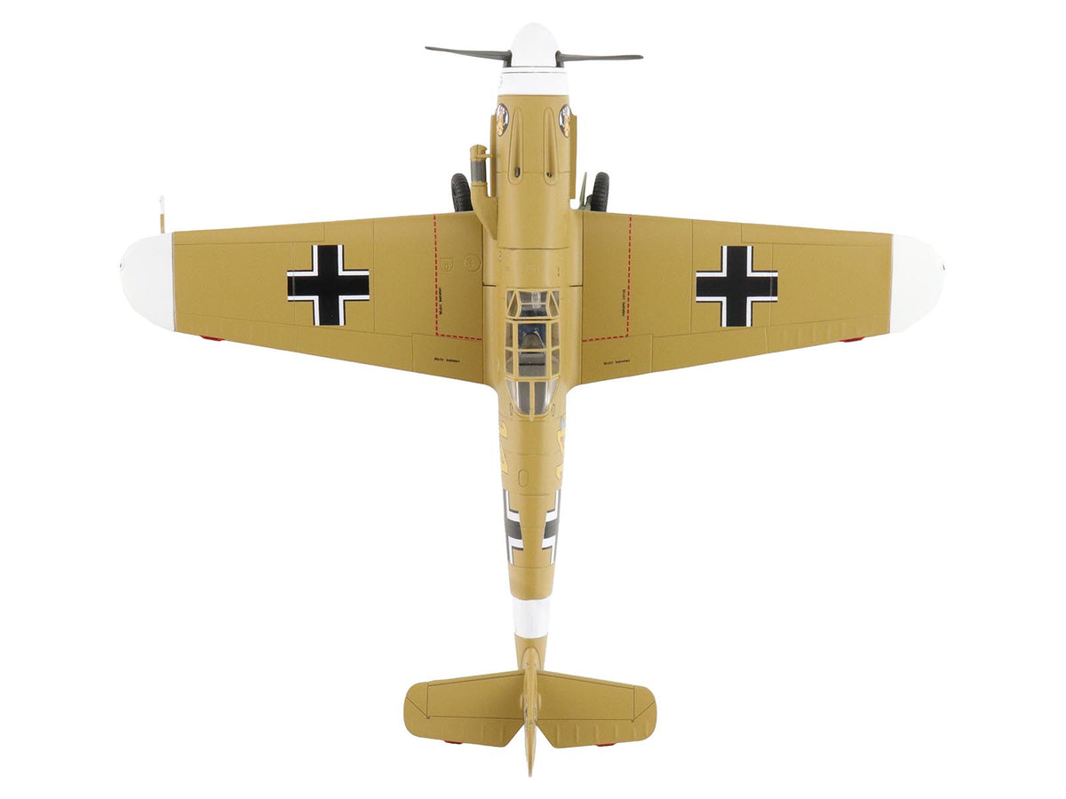 Messerschmitt Bf 109F-4 Fighter Aircraft "Marseille Yellow 14 3./JG27 Egypt" (1942) German Luftwaffe "Air Power Series" 1/48 Diecast Model