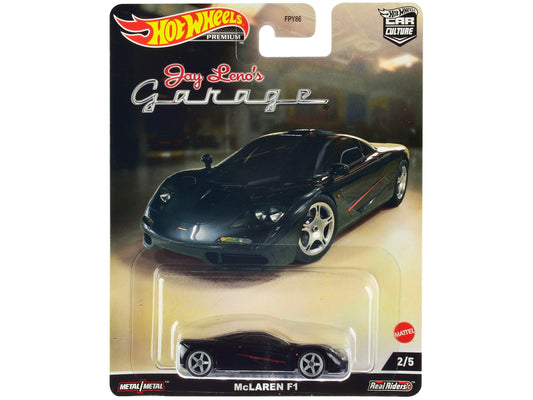 McLaren F1 Black with Red Stripes "Jay Leno’s Garage" Diecast Model Car