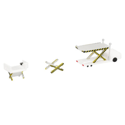 Container Loader 2 Vehicle Set White 1/500 Diecast Model