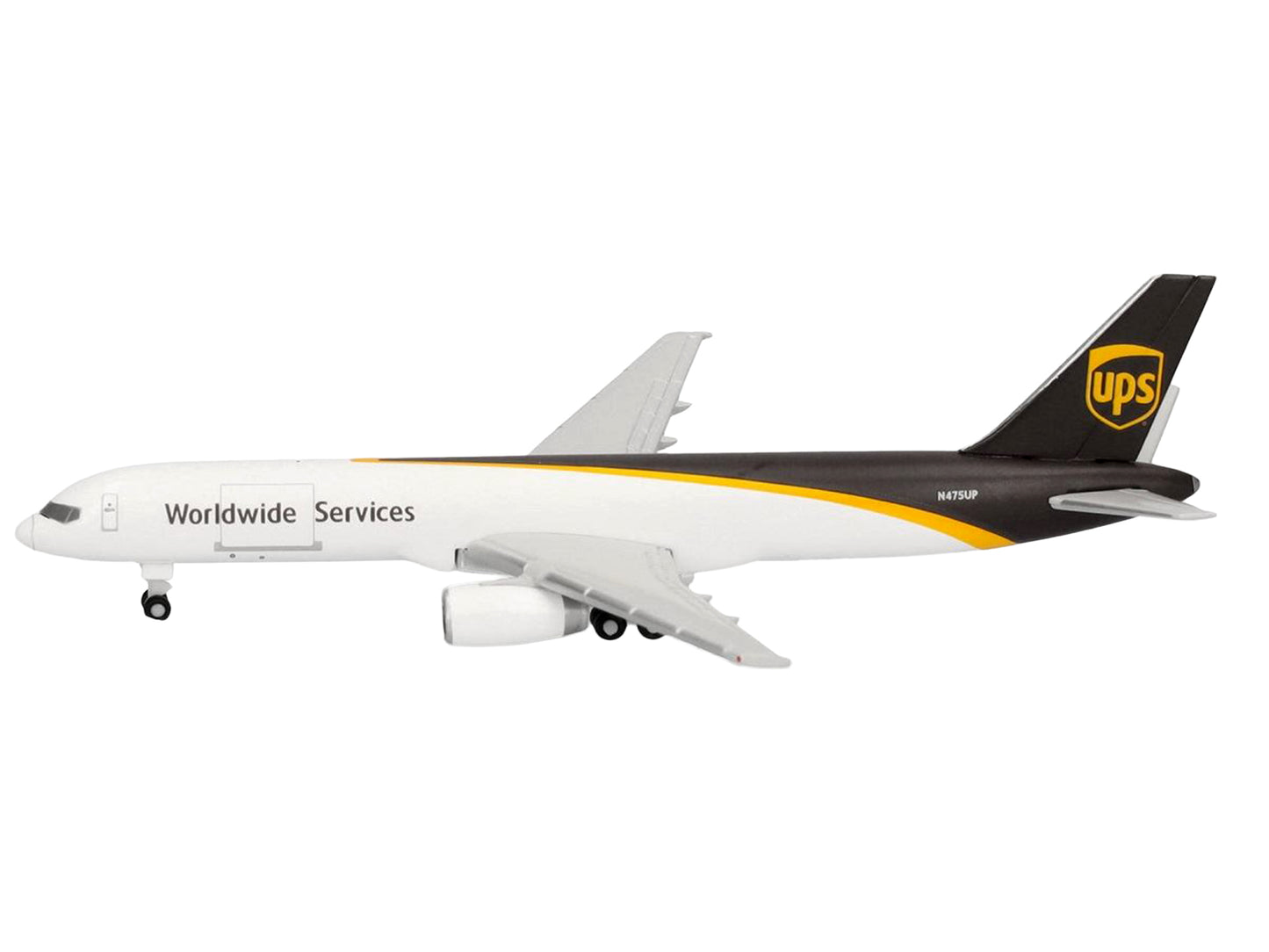 Boeing 757-200F Commercial Aircraft "UPS Worldwide Service" (N475UP) White with Brown Tail 1/500 Diecast Model Airplane
