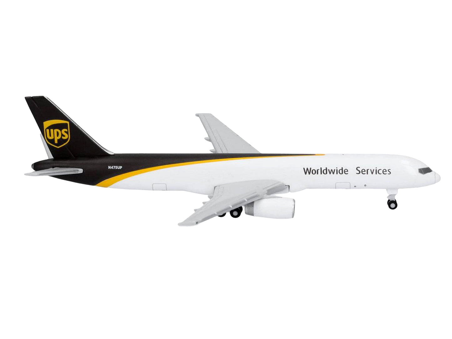 Boeing 757-200F Commercial Aircraft "UPS Worldwide Service" (N475UP) White with Brown Tail 1/500 Diecast Model Airplane