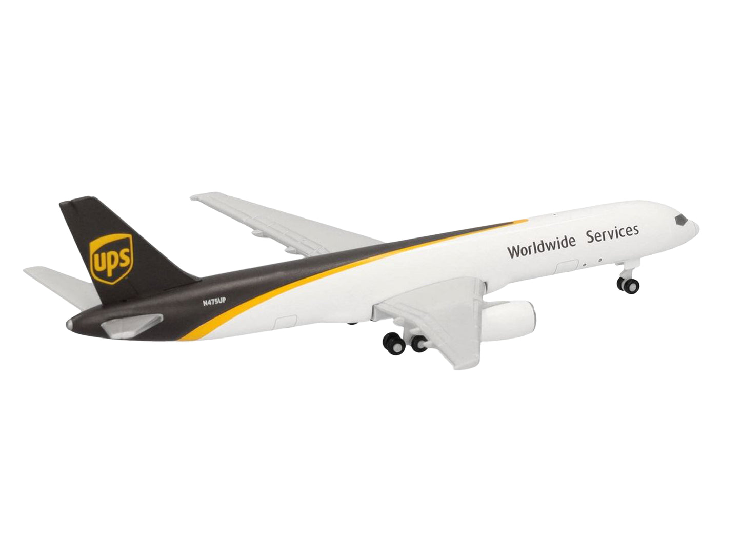 Boeing 757-200F Commercial Aircraft "UPS Worldwide Service" (N475UP) White with Brown Tail 1/500 Diecast Model Airplane