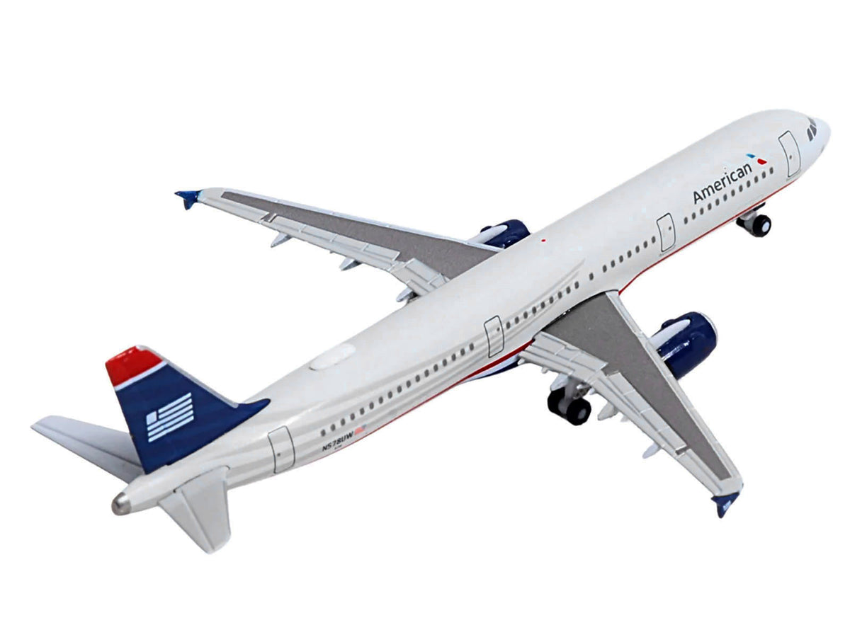 Airbus A321 Commercial Aircraft "American Airlines" (N578UW) Gray with Blue Tail 1/500 Diecast Model