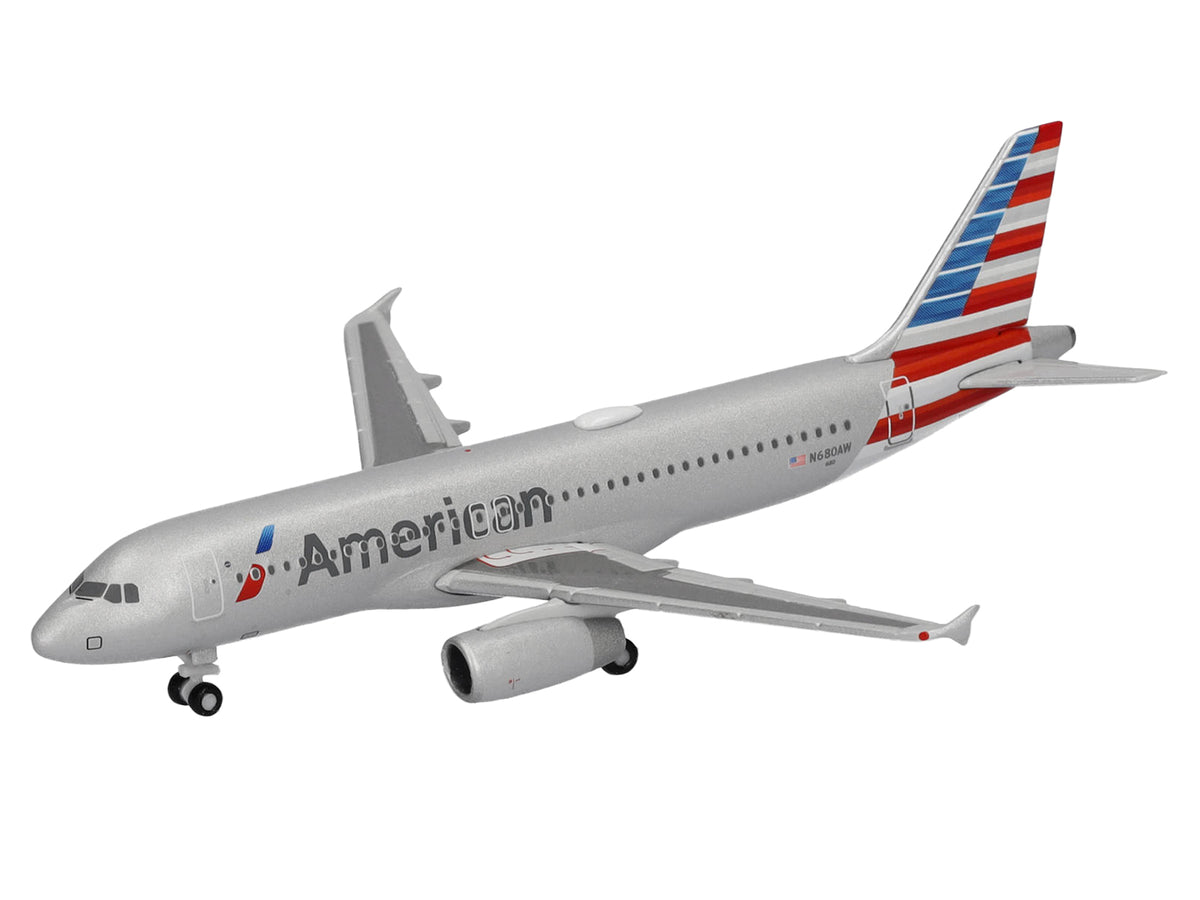 Airbus A320 Commercial Aircraft "American Airlines" (N680AW) Silver with Blue and Red Tail 1/500 Diecast Model Airplane
