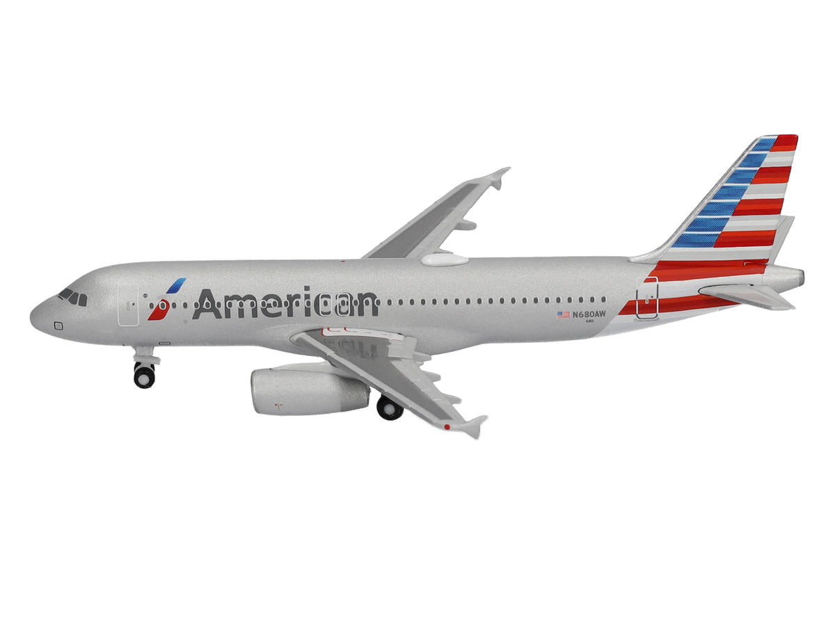 Airbus A320 Commercial Aircraft "American Airlines" (N680AW) Silver with Blue and Red Tail 1/500 Diecast Model Airplane