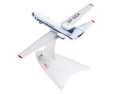 Yakovlev Yak-40 Commercial Aircraft "LOT Polish Airlines" (SP-GEA) White with Blue Stripes and Tail 1/200 Diecast Model