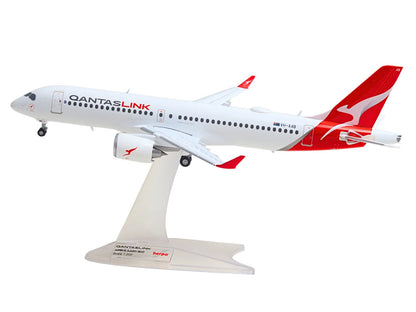 Airbus A220-300 Commercial Aircraft "QantasLink" (VH-X4B) White with Red Tail 1/200 Diecast Model