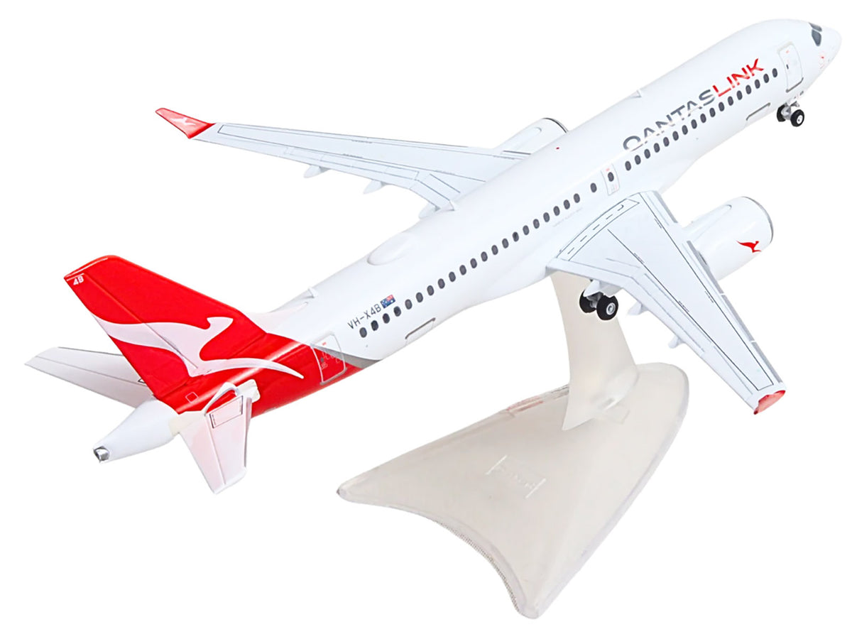 Airbus A220-300 Commercial Aircraft "QantasLink" (VH-X4B) White with Red Tail 1/200 Diecast Model