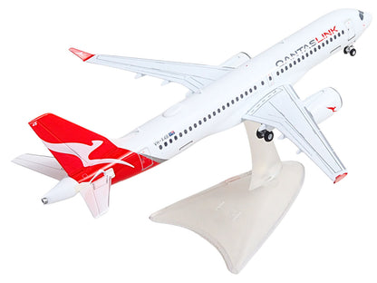 Airbus A220-300 Commercial Aircraft "QantasLink" (VH-X4B) White with Red Tail 1/200 Diecast Model