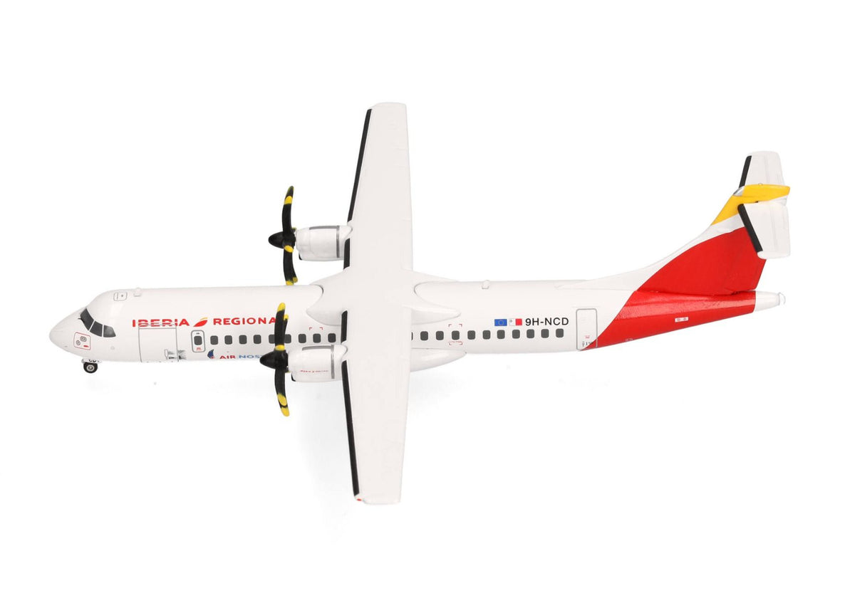 ATR 72-600 Commercial Aircraft "Iberia Regional" (9H-NCD) White with Red Tail 1/200 Diecast Model Airplane