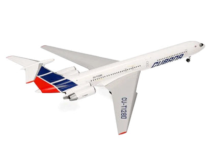 Ilyushin IL-62M Commercial Aircraft "Cubana de Aviacion" (T1280) White with Blue and Red Tail 1/200 Diecast Model Airplane