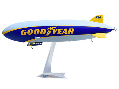 Zeppelin NT Aircraft "Goodyear Blimp - Wingfoot One" (N1A) Gray and Blue with Yellow Stripes 1/200 Diecast Model