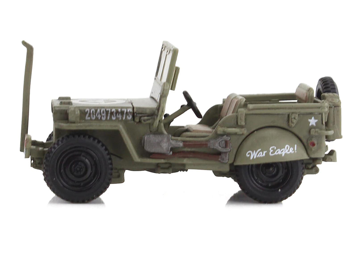 U.S. 1/4 ton Military Vehicle Olive Drab "Gen. George Patton US 3rd Army War Eagle" (1945) United States Army "Ground Power Series" 1/72 Diecast Model